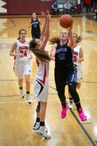 Junior KP Hoffman led the Lady Big Horns in scoring this season, averaging 11.2 points per game. PHOTO BY RICH ADDICKS 