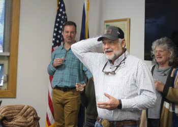 Ron Edwards at his retirement celebration on Tuesday, Dec. 17. PHOTO BY JEN CLANCEY