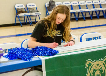 Lone Peak High School senior Claire Hoadley will play volleyball at Rocky Mountain College. PHOTO BY JACK REANEY